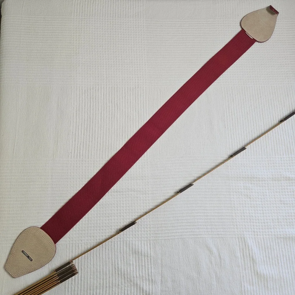Stretch Waist Interlock Belt OS‎ Dark Red 80s Inspired